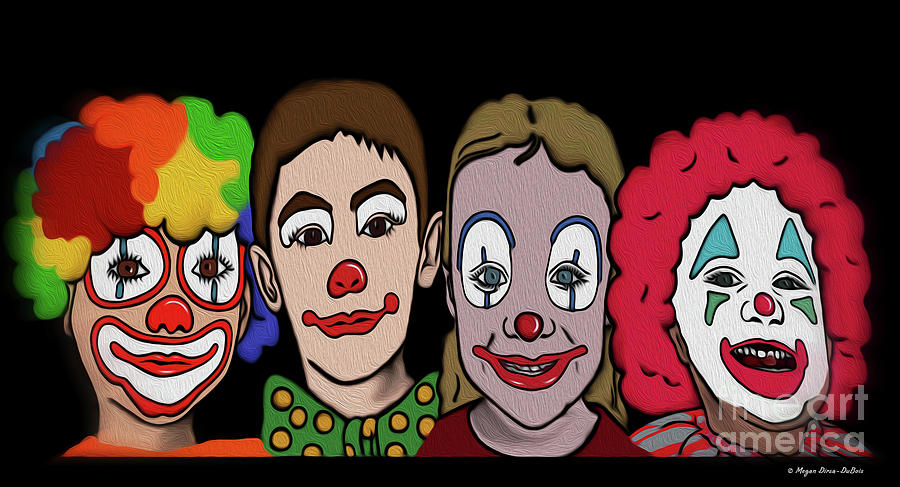 4Happy Clowns Digital Art by Megan Dirsa-DuBois