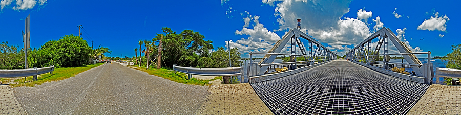4X1 Swing Bridge Casey Key Panorama Photograph by Rolf Bertram
