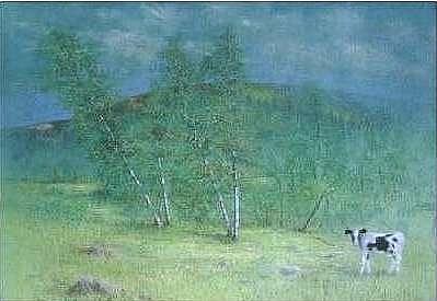 Hills Painting - 4x4 by Brian Higgins Hills Painting - 4x4 by Brian Higgins
