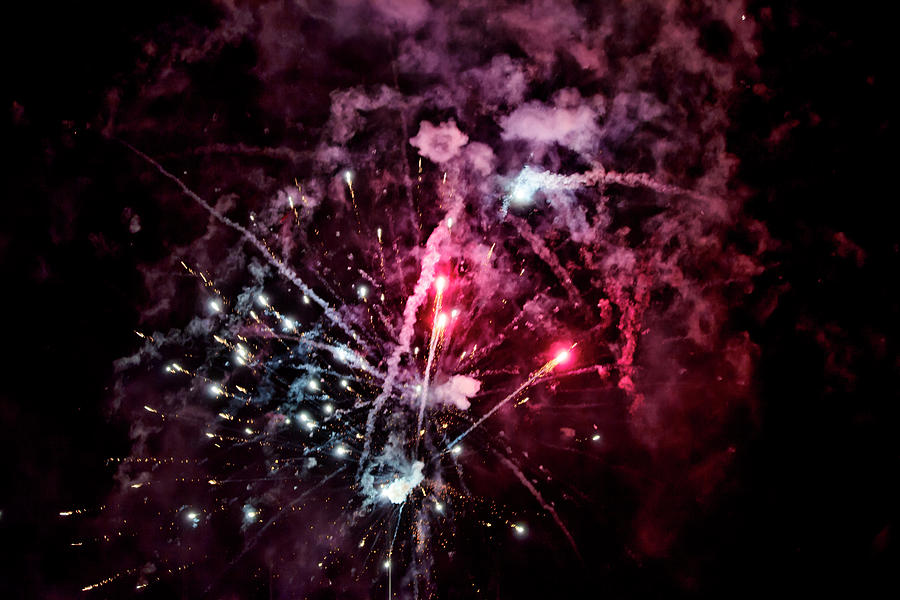 A shining colorful firework #5 Photograph by Gina Koch