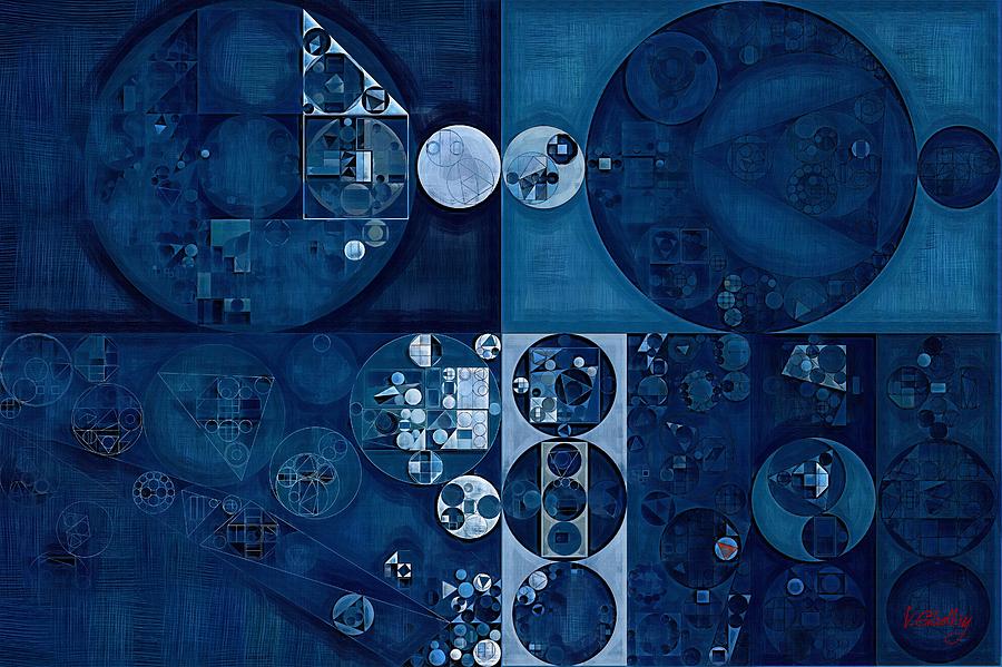 Abstract painting - Dark pastel blue #5 Digital Art by Vitaliy Gladkiy