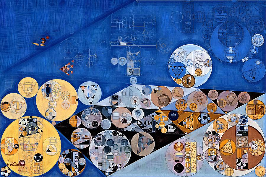 Abstract painting - Yale blue #5 Digital Art by Vitaliy Gladkiy