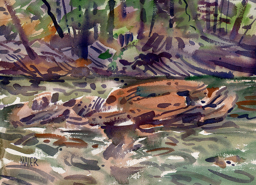 Across the Creek #5 Painting by Donald Maier