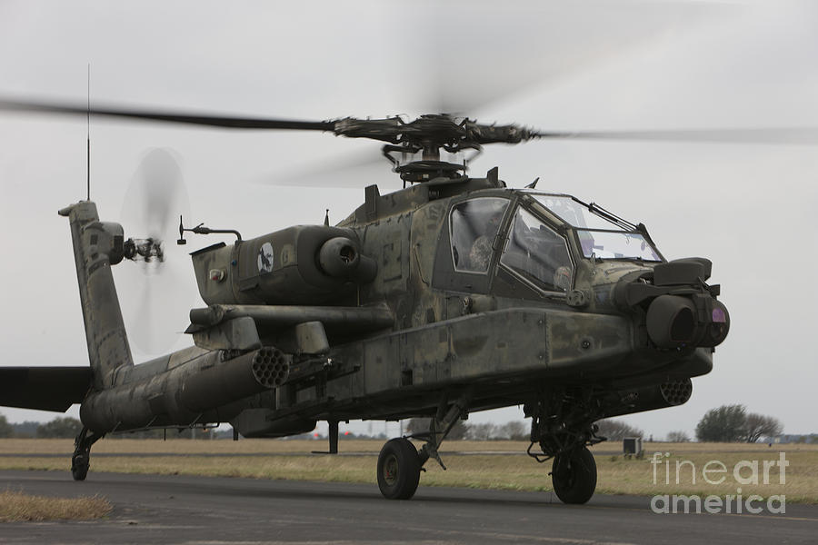 Transportation Photograph - Ah-64 Apache Helicopter On The Runway #5 by Terry Moore