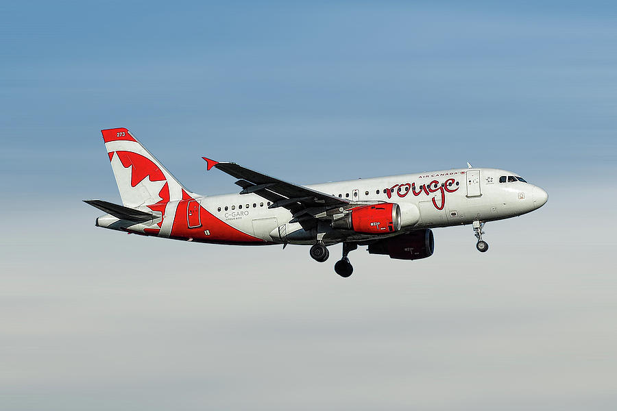 Air Canada Mixed Media - Air Canada Rouge Airbus A319-114 #5 by Smart Aviation