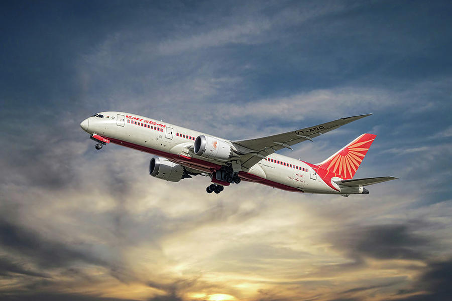 Air India Mixed Media - Air India Boeing 787-8 Dreamliner #5 by Smart Aviation