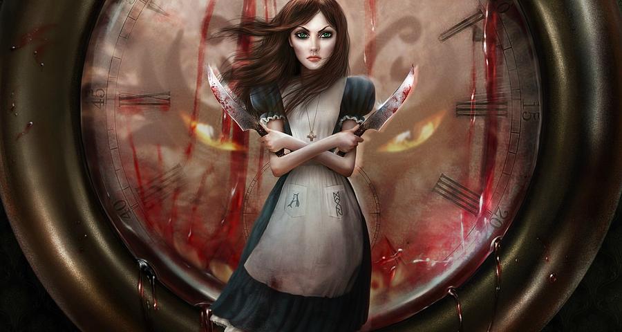 Portrait Digital Art - Alice Madness Returns #5 by Super Lovely