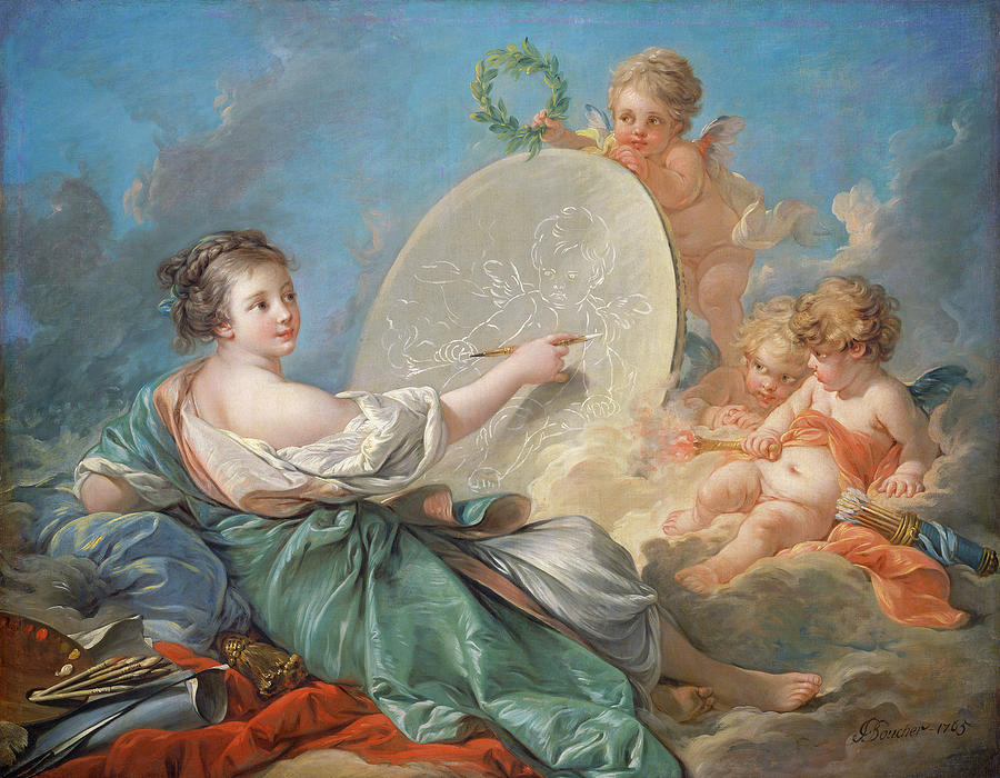 Allegory of Painting Painting by Francois Boucher - Pixels