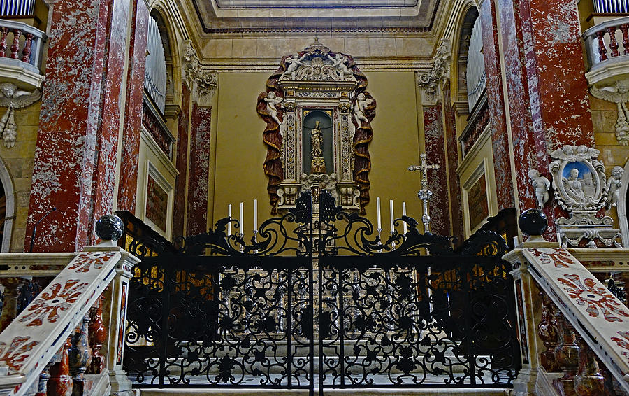 Artwork Within the Cagliari Cathedral In Cagliari Sardinia #5 Photograph by Rick Rosenshein