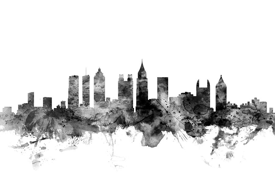 Atlanta Georgia Skyline Digital Art by Michael Tompsett