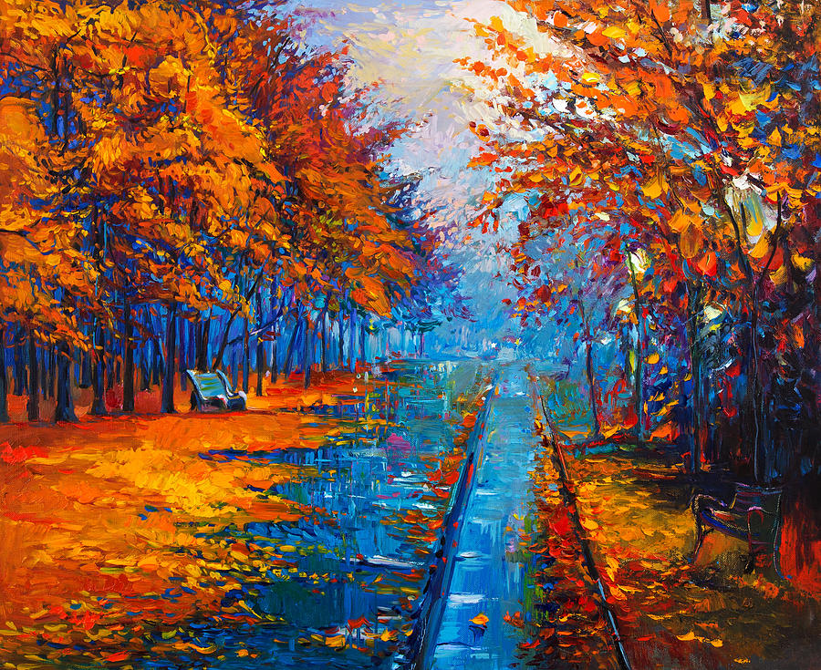 Autumn Landscape By Ivailo Nikolov Painting by Boyan Dimitrov