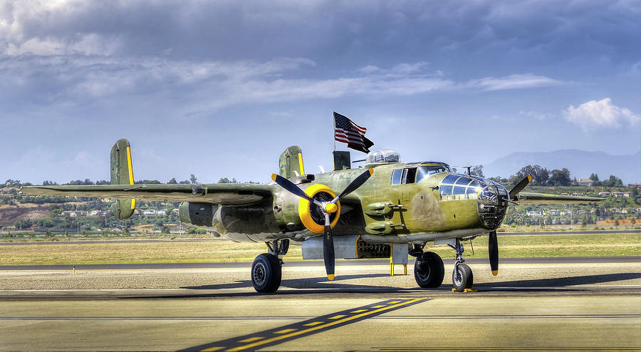 Vintage Photograph - B-25 Bomber #2 by Joe  Palermo