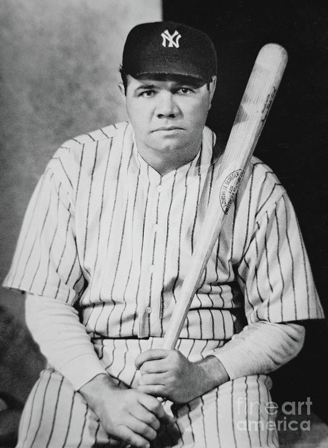 Major League Movie Photograph - Babe Ruth by American School