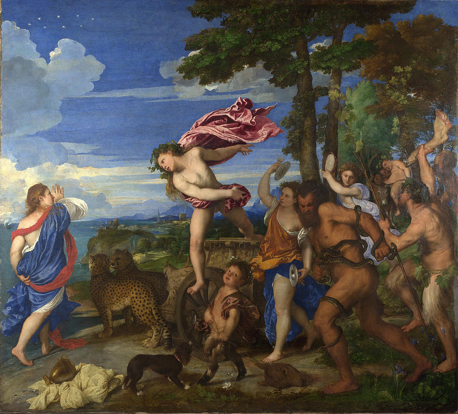 Bacchus And Ariadne #5 Painting by Titian