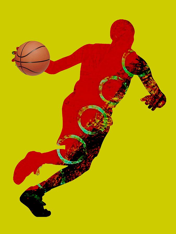 Basketball Mixed Media - Basketball Collection #5 by Marvin Blaine