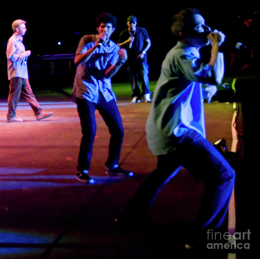 Bonnaroo Photograph - Beastie Boys ft. Nas at Bonnaroo #10 by David Oppenheimer