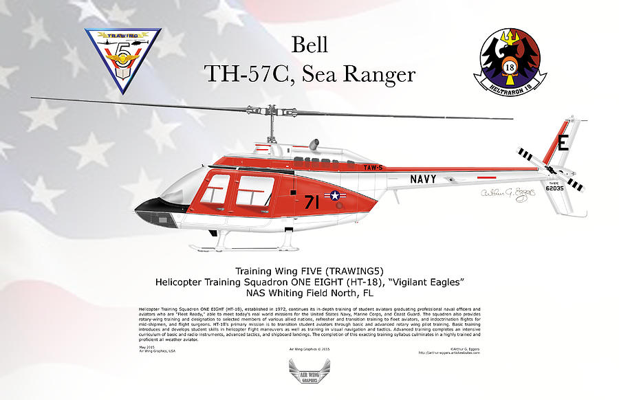 Bell TH-57C Sea Ranger #2 Digital Art by Arthur Eggers
