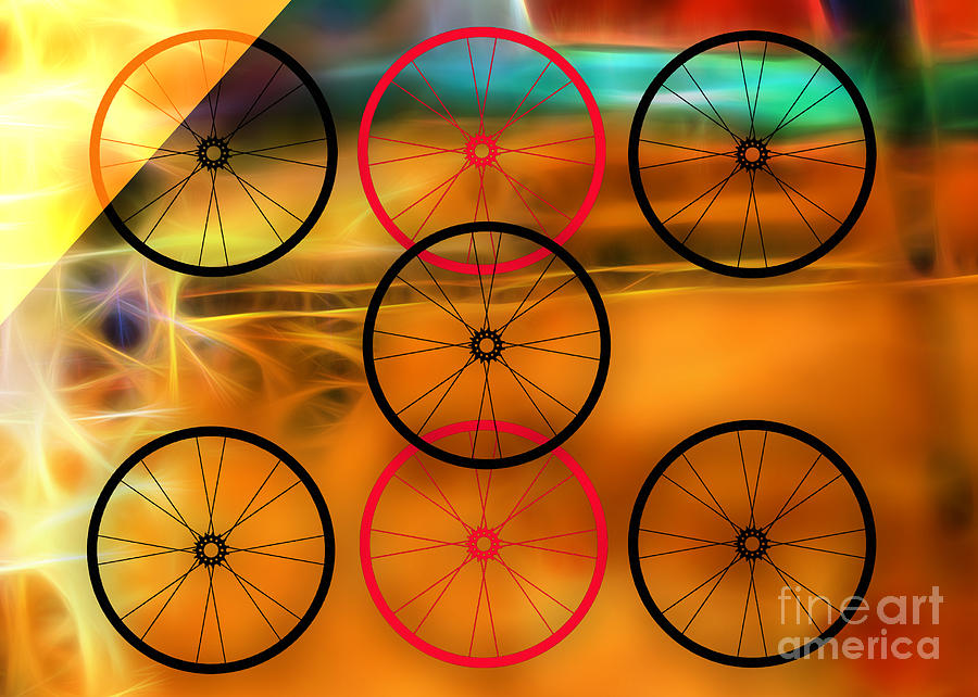 Bicycle Wheel Collection #5 Mixed Media by Marvin Blaine