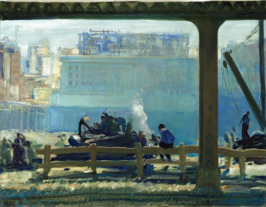 Blue Morning #5 Painting by George Bellows