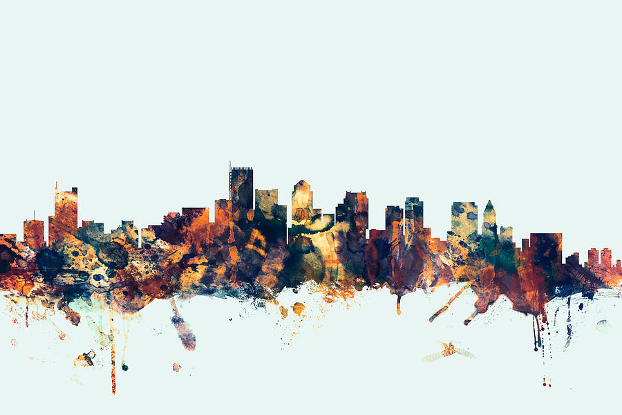 Boston Massachusetts Skyline #5 Digital Art by Michael Tompsett