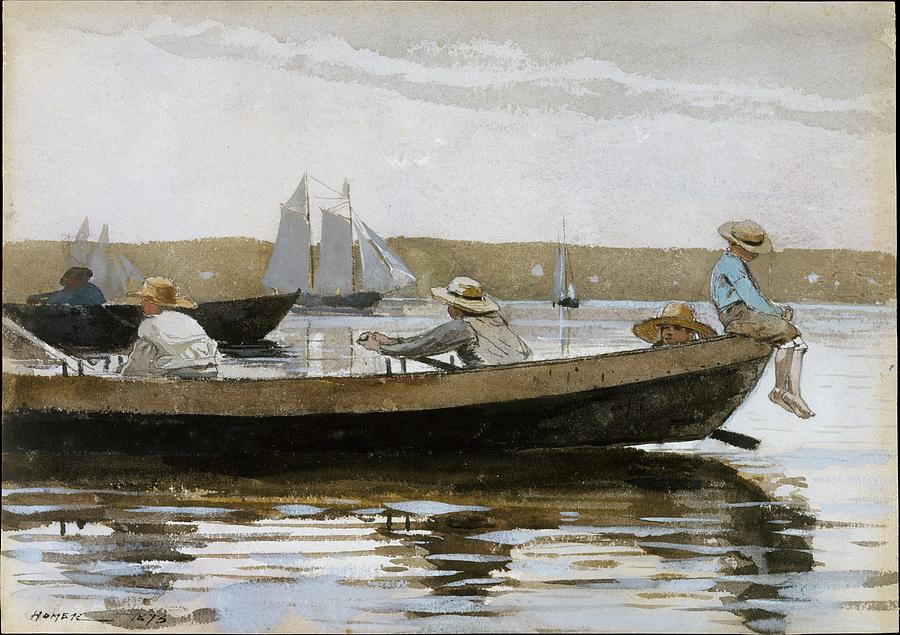 Boys in a Dory #5 Painting by Winslow Homer