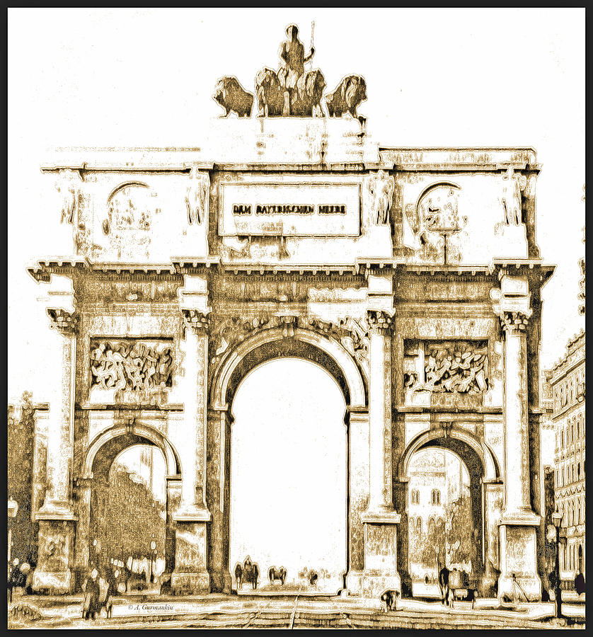 Brandenburg Gate, Berlin Germany, 1903, Vintage Image #1 Photograph by A Macarthur Gurmankin
