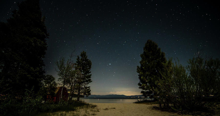 Space Photograph - California - Lake Tahoe - Meeks Bay - Astrophotography - Nightsc #5 by Ryan Kelehar