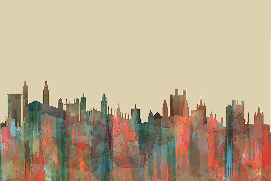Cambridge England Skyline #5 Digital Art by Marlene Watson