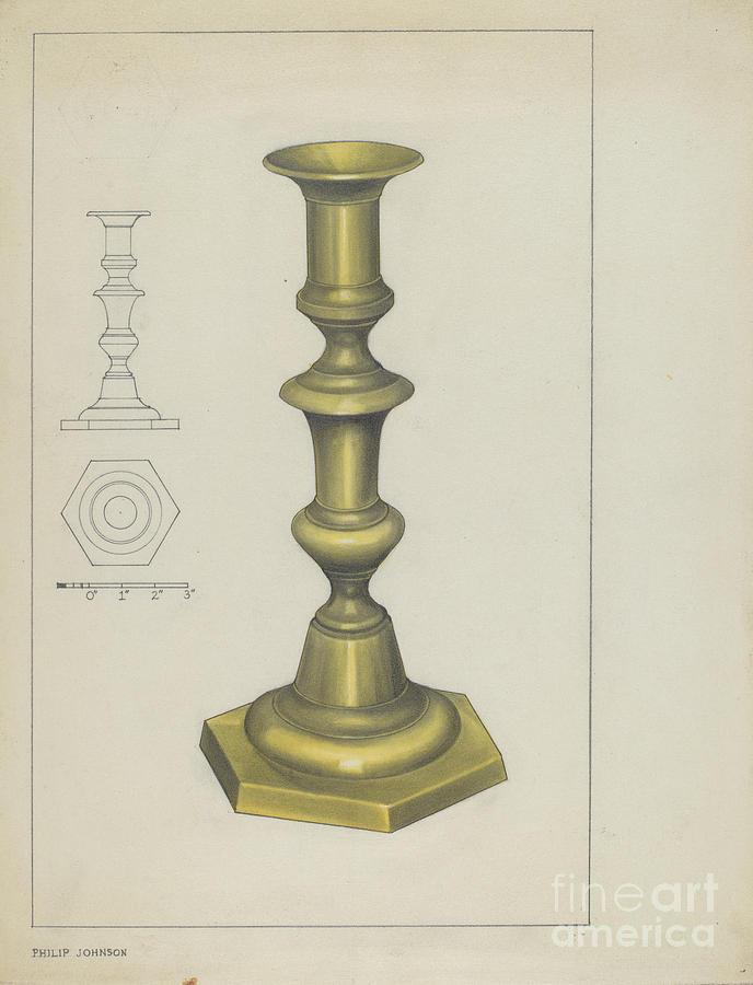 Candlestick Drawing by Philip Johnson