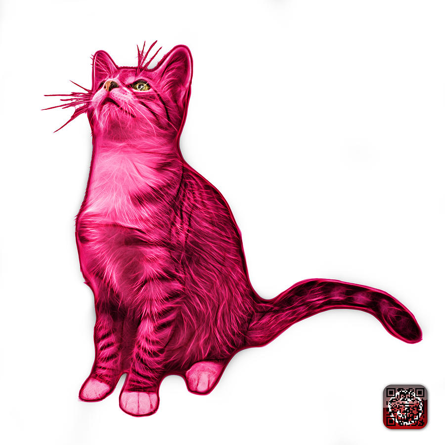 Cat Art - 3771 WB #5 Painting by James Ahn