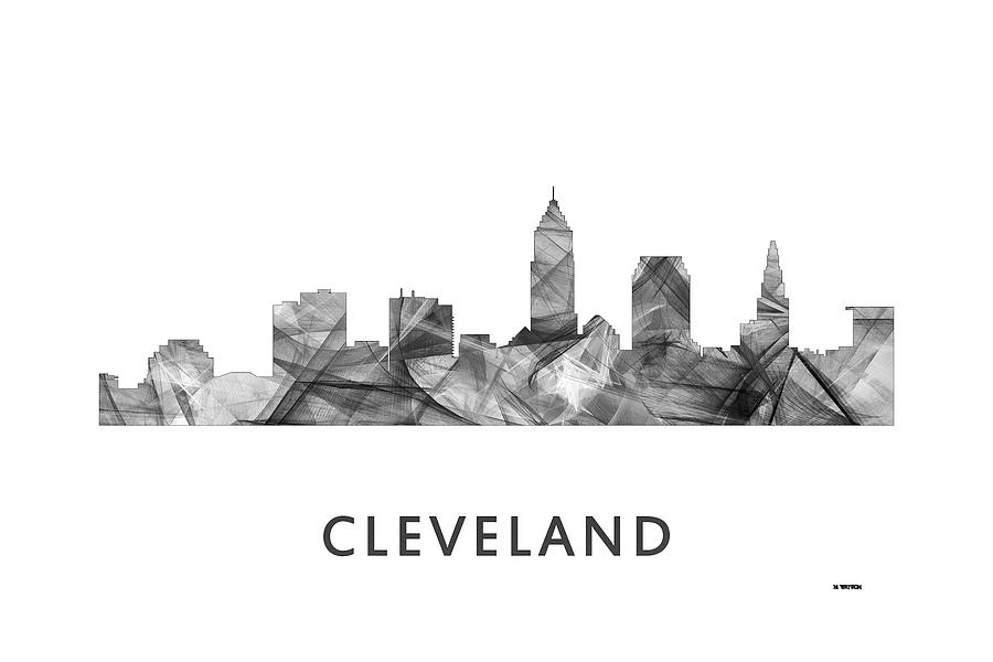 Cleveland Ohio Skyline #5 Digital Art by Marlene Watson