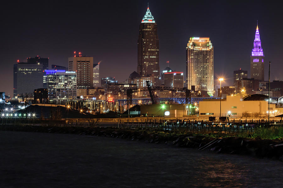 Cleveland Skyline At Night Photograph By Cityscape Photography Fine