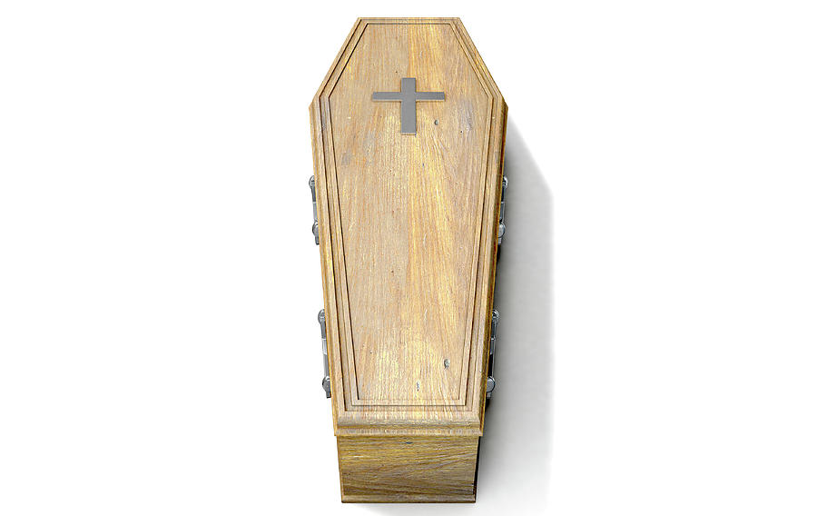 Burial Digital Art - Coffin And Crucifix #5 by Allan Swart