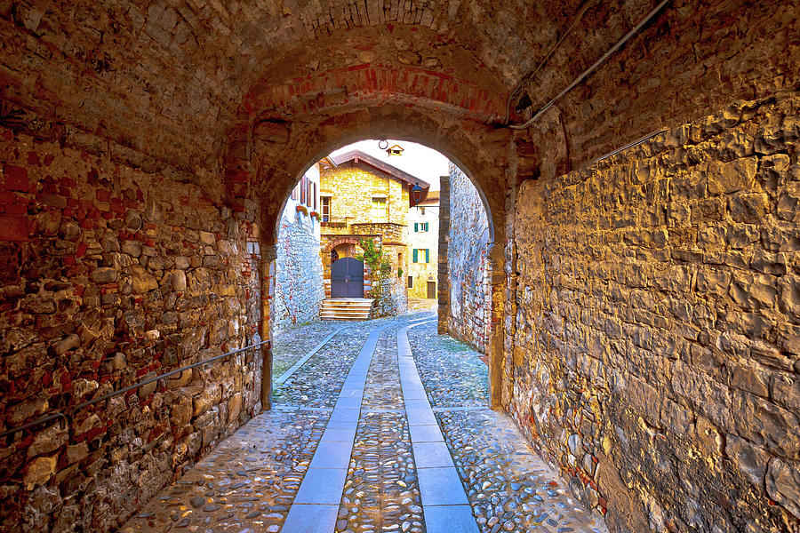 Colorful cobbled street of Cividale del Friuli #5 Photograph by Brch Photography