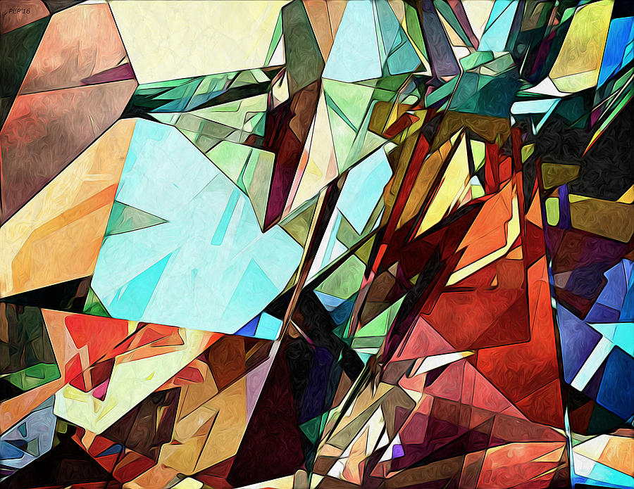 Colorful Geometric Abstract #7 Digital Art by Phil Perkins
