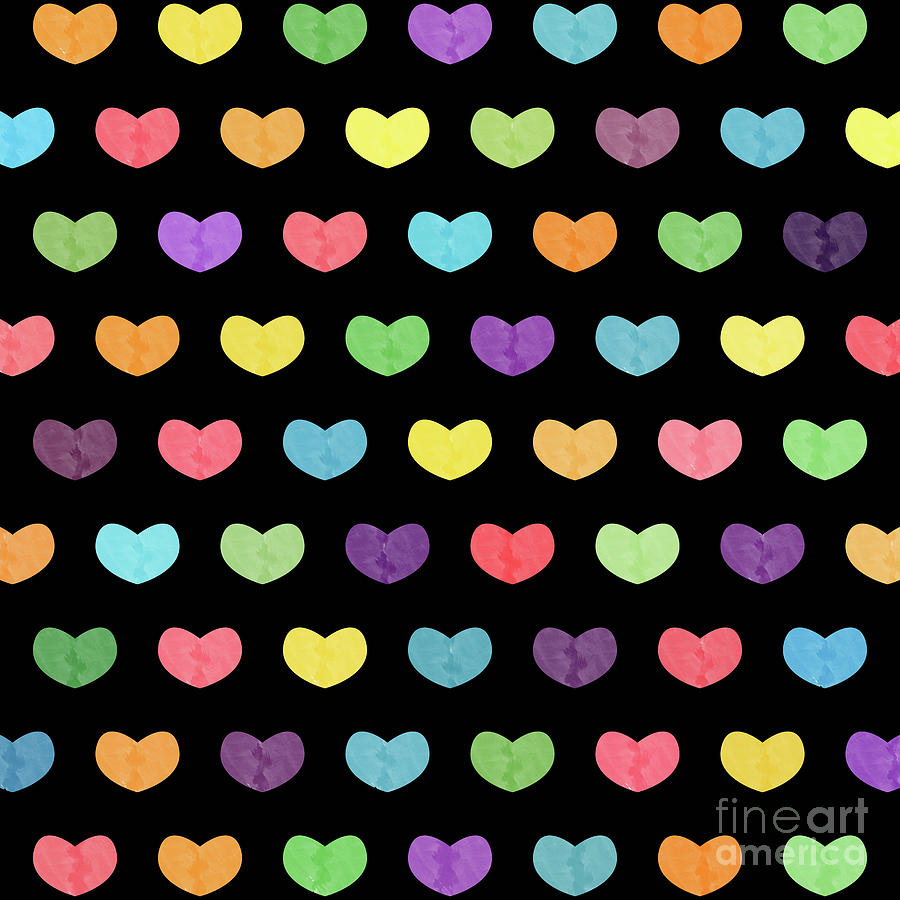 Colorful Hearts  #4 Digital Art by Amir Faysal