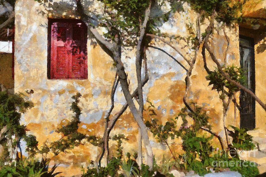 Colorful house in Plaka #1 Painting by George Atsametakis