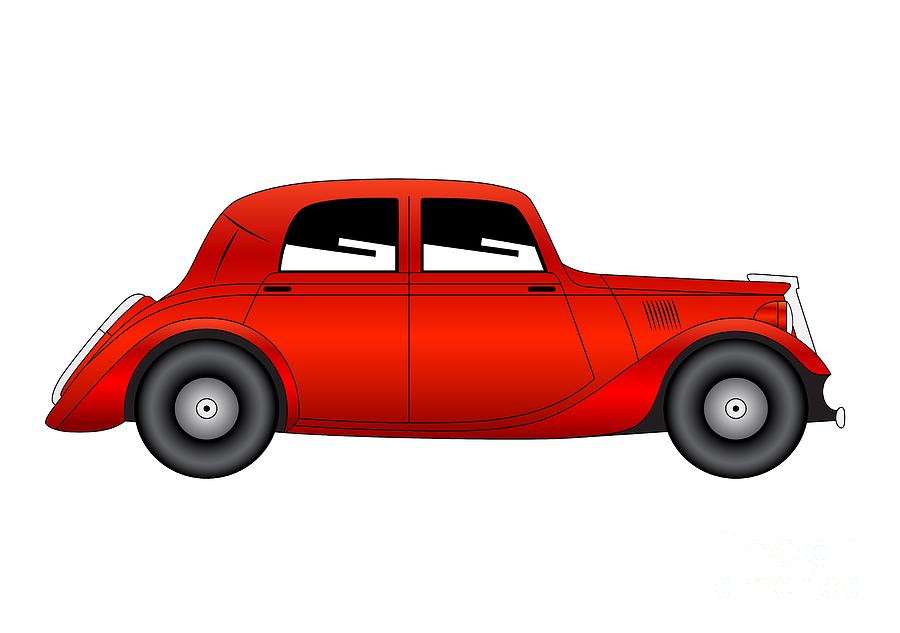 Coupe - vintage model of car #5 Digital Art by Michal Boubin
