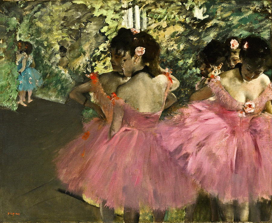 Portrait Painting - Dancers In Pink #5 by Edgar Degas