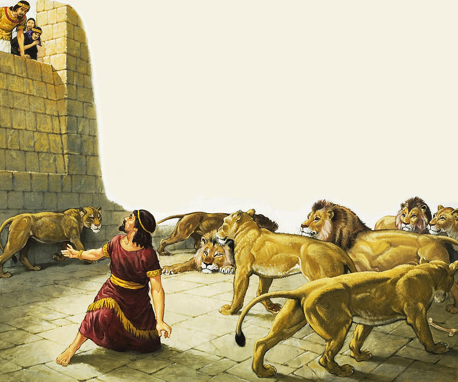 Daniel In The Lion S Den Painting By English Babe Pixels