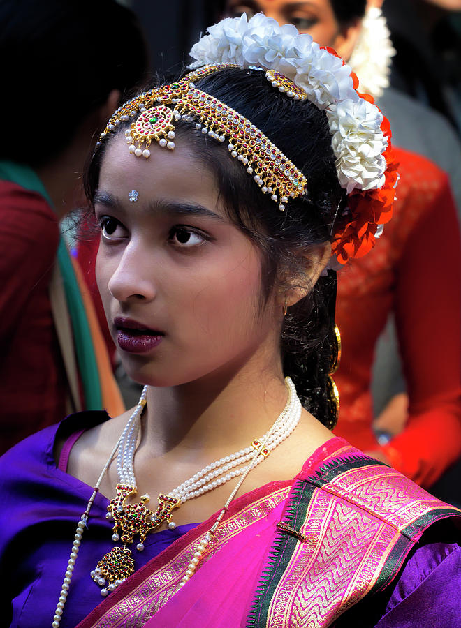 Diwali Festival NYC 2017 Female Classical Dancer #5 Photograph by Robert Ullmann