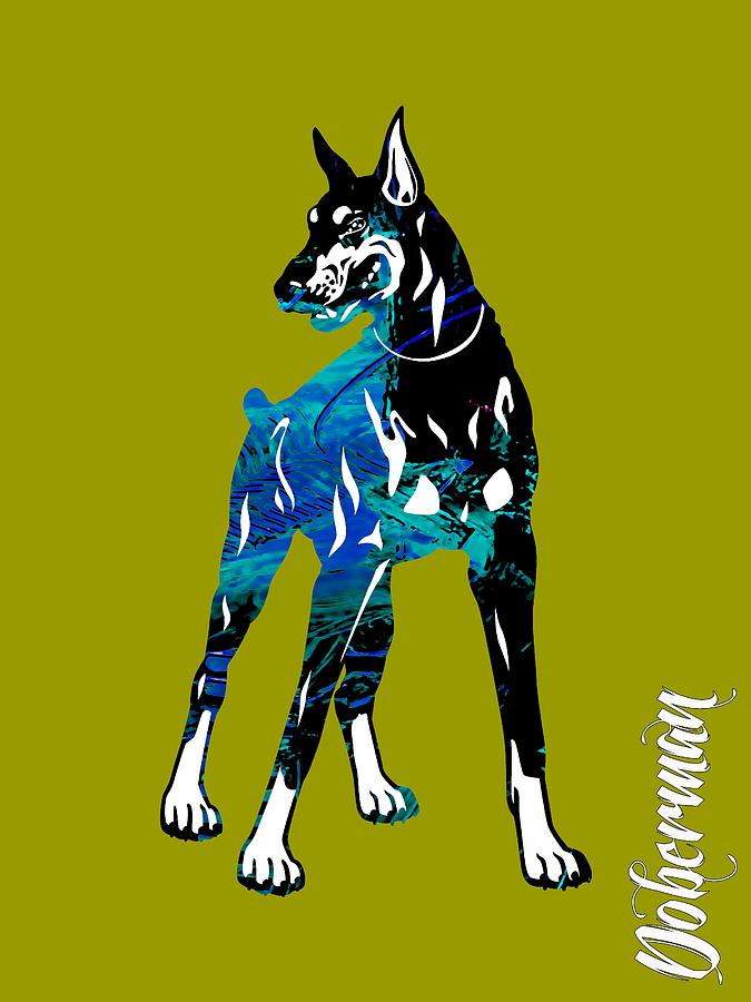 Doberman Pinscher Collection #5 Mixed Media by Marvin Blaine