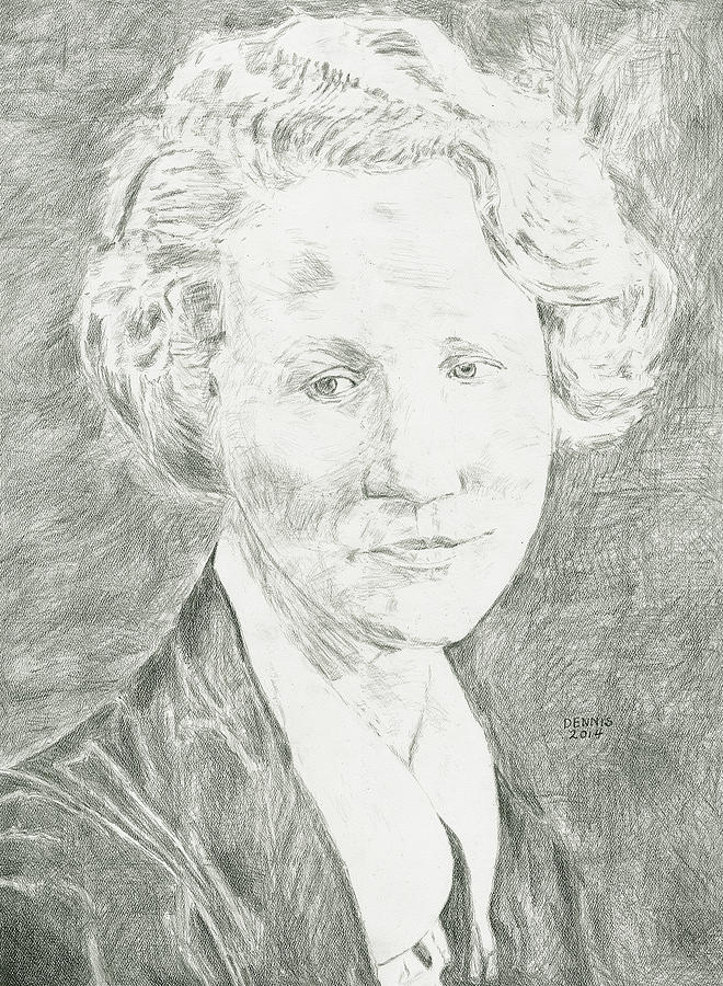 Edna St. Vincent Millay Drawing by Dennis Larson