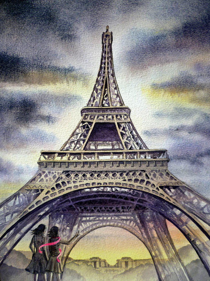 Eiffel Tower Paris #3 Painting by Irina Sztukowski