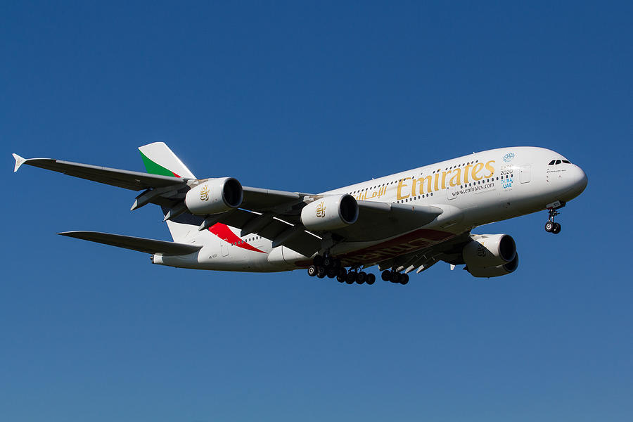 Emirates Airbus A380 #4 Photograph by David Pyatt