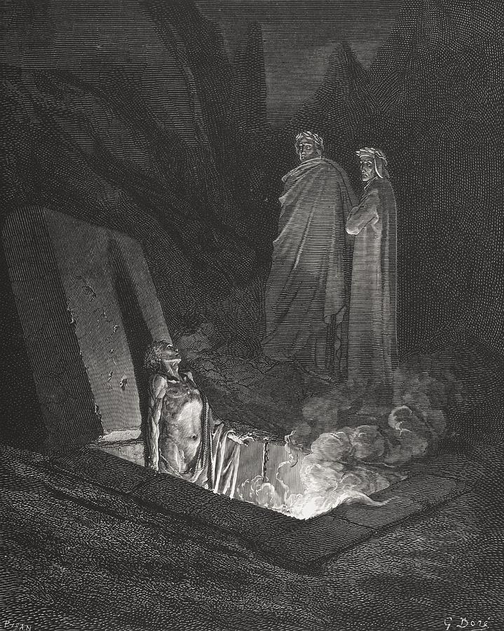 Black And White Drawing - Engraving By Gustave Dore 1832-1883 #5 by Vintage Design Pics