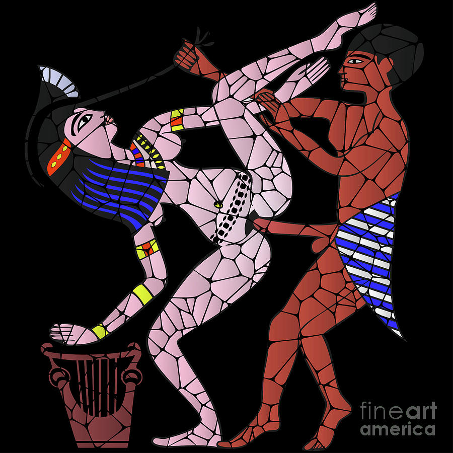 Erotic art of Ancient Egypt looks like mosaic #3 Digital Art by Michal  Boubin - Pixels