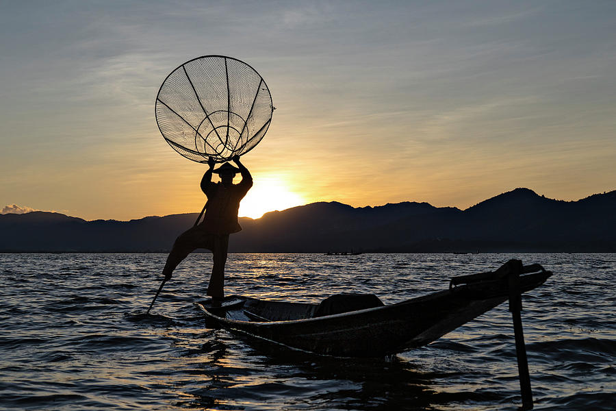 Fisherman Inle Lake - Myanmar #5 Photograph by Joana Kruse