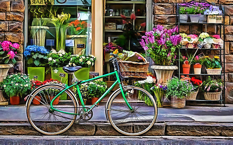 Flower Bike Collection #5 Mixed Media by Marvin Blaine