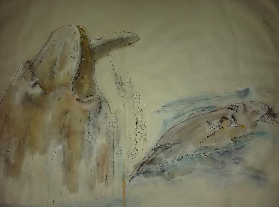 For Whales And Dolphins  Album #5 Painting by Debbi Saccomanno Chan